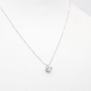collana puntoluce con sunpearl 10mm e zircone