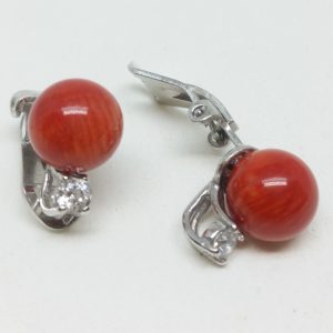 orecchini perla 8 mm smaltata a clips
