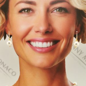 orecchini con monacale dorata sunpearls 14mm