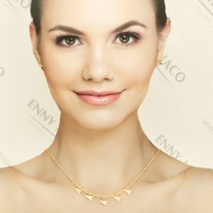 collana catena palline pendenti sicilia 10x5 dorata