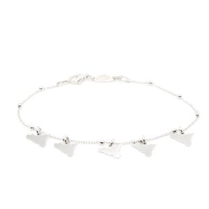 bracciale catena palline sicilia 10x5 rodiato