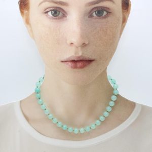 collana giada tormalina smeraldo 8mm