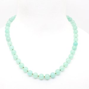 collana giada tormalina smeraldo 8mm