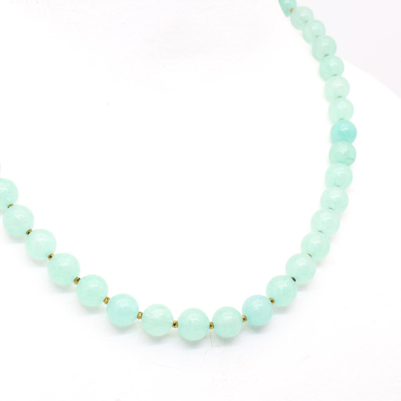 collana giada tormalina smeraldo 8mm