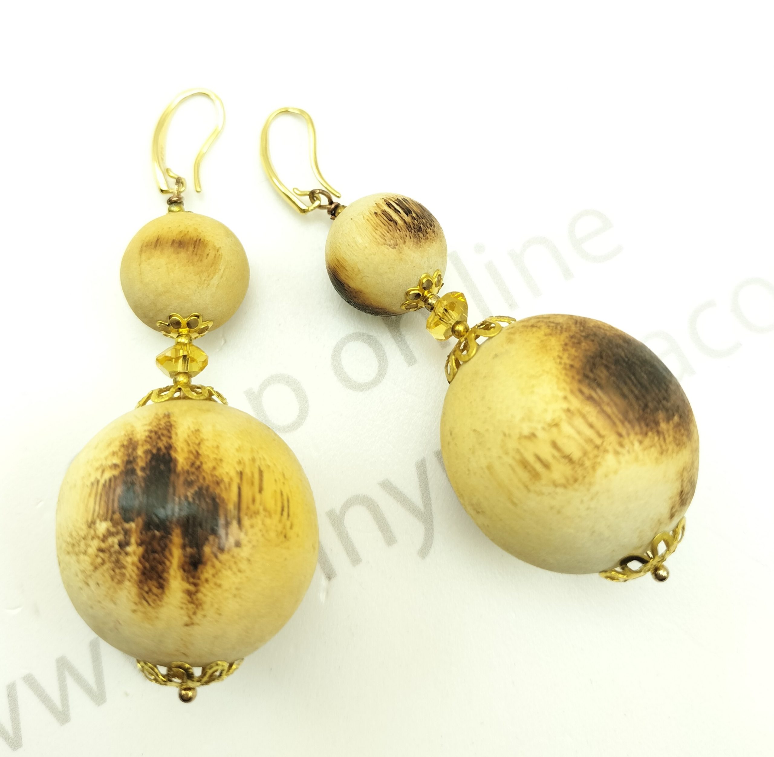 orecchino boule betulla 25mm