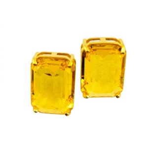 orecchini perno topaz cristal 13x18 con griffe