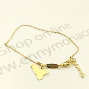 bracciale ciondolo sicilia 15x10 mm argento dorato