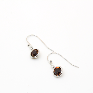 ORECCHINI PENDENTI TOPAZ 7mm SWAROVSKI  RODIATI