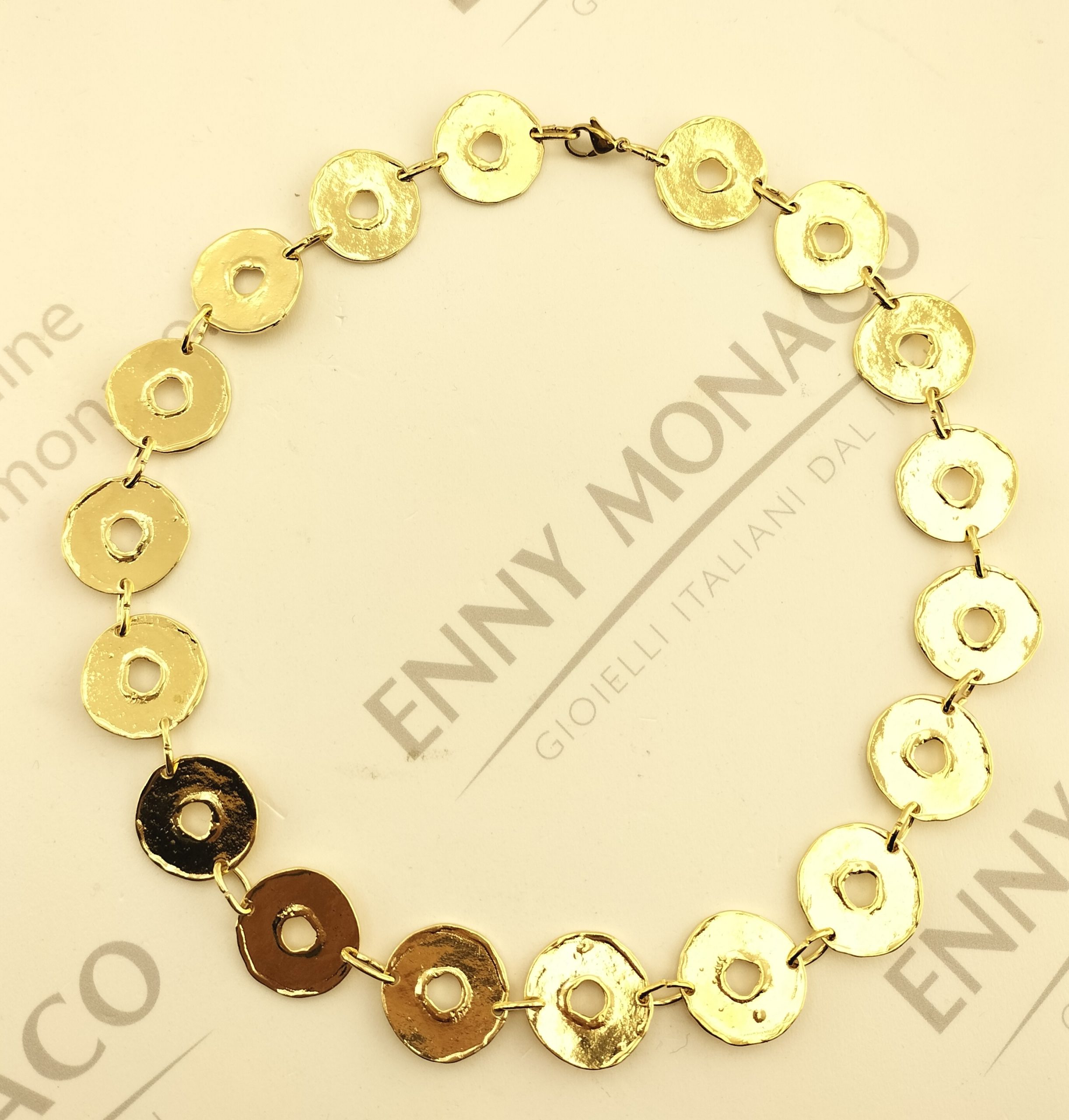 collana cialde forate doratura 24kt