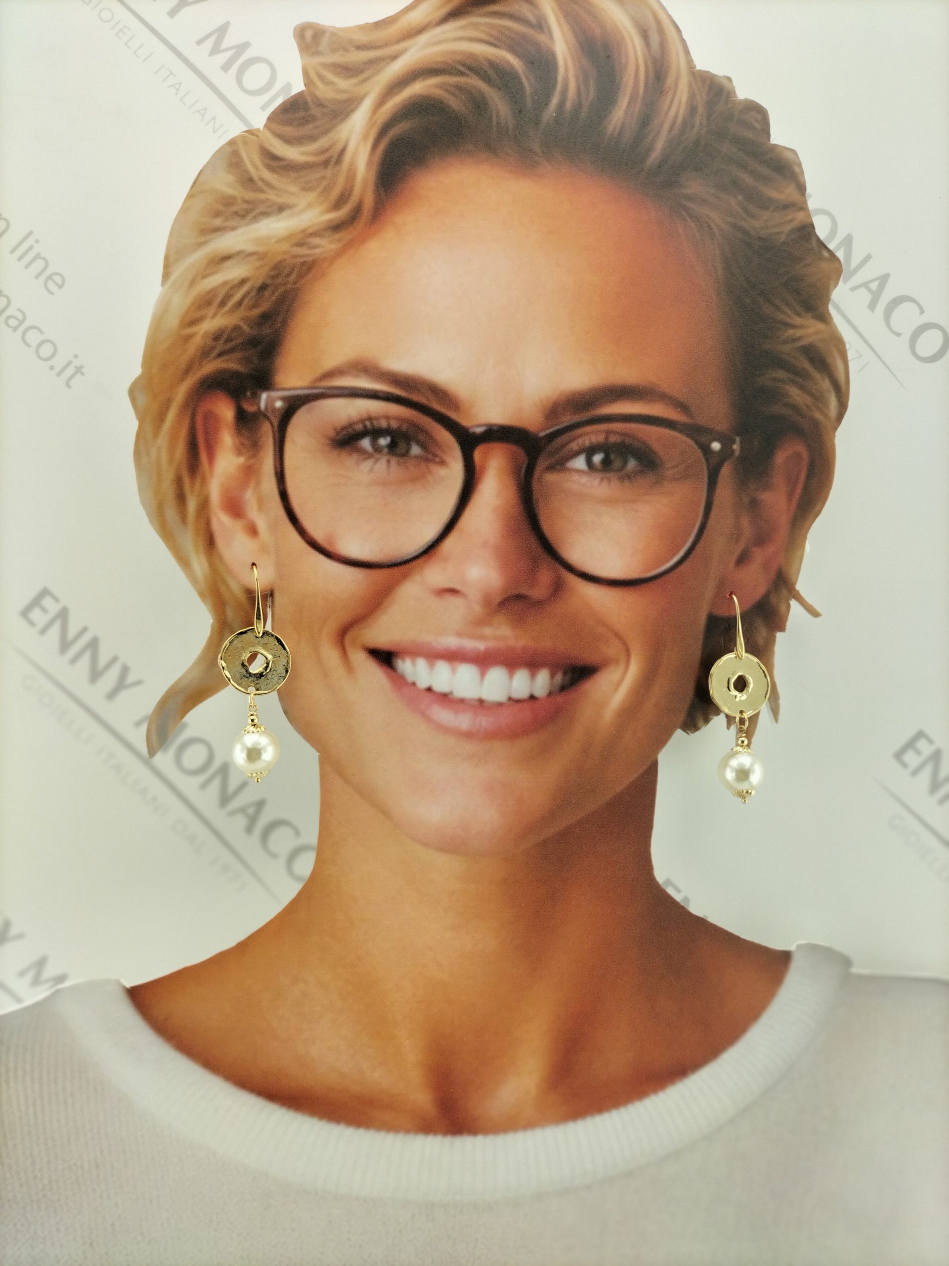ORECCHINI CIALDE FORATE DORATURA 24KT SUNPEARL ORECCHINI CIALDE FORATE DORATURA 24KT SUNPEARL