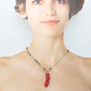 COLLANA TRONCHETTO CORALLO BAMBOO