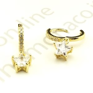 orecchini stella zircone con scattino