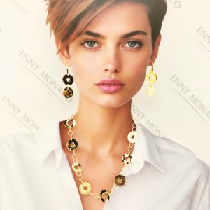collana cialde forate anelli doratura 24kt