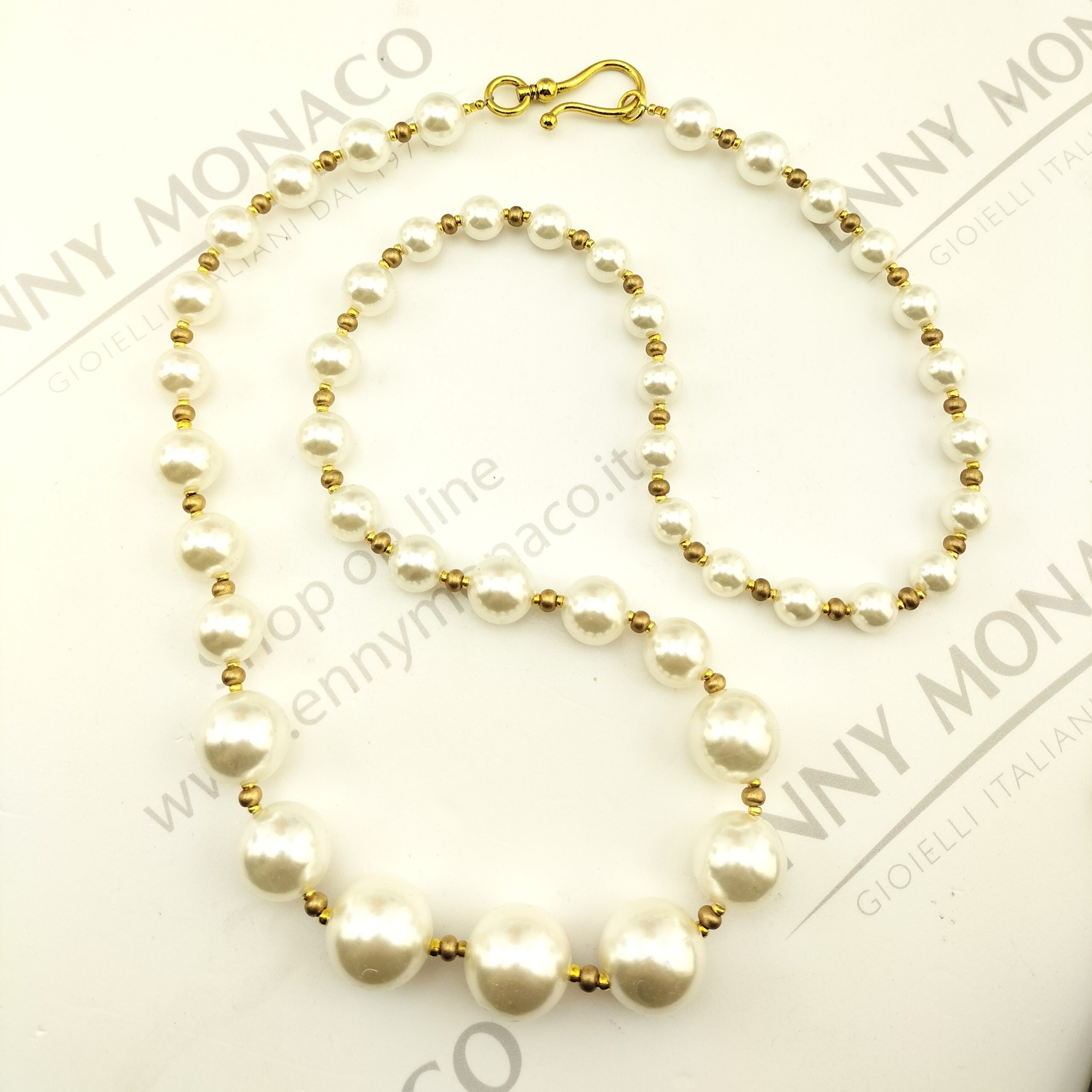 collana gradazione resinpearl fermaglio uncino