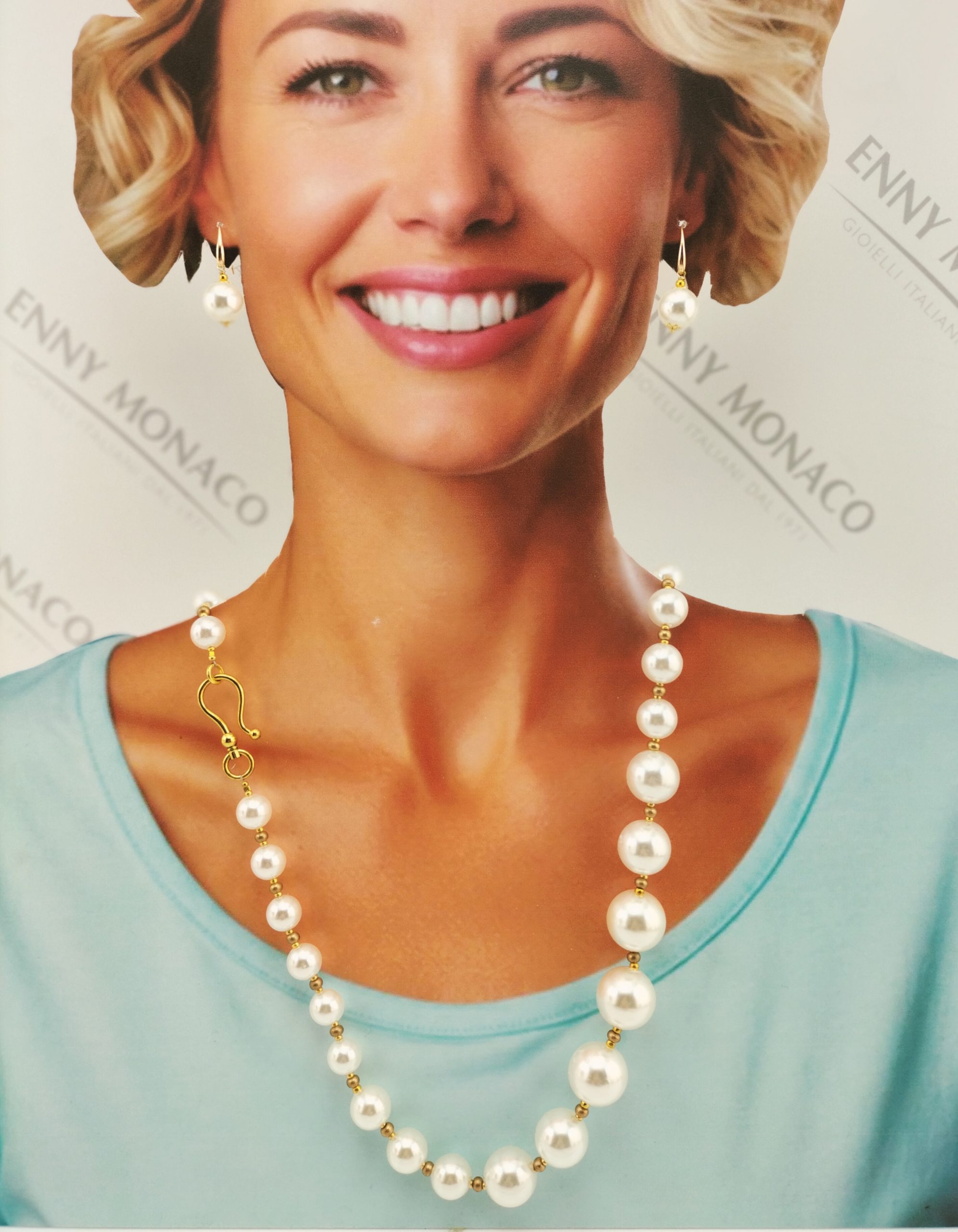COLLANA GRADAZIONE RESINPEARL FERMAGLIO UNCINO COLLANA GRADAZIONE RESINPEARL FERMAGLIO UNCINO