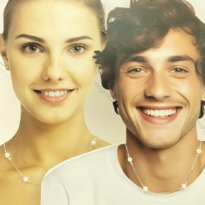 collana 1 serpetina argento 925/oo dorata sunpearl