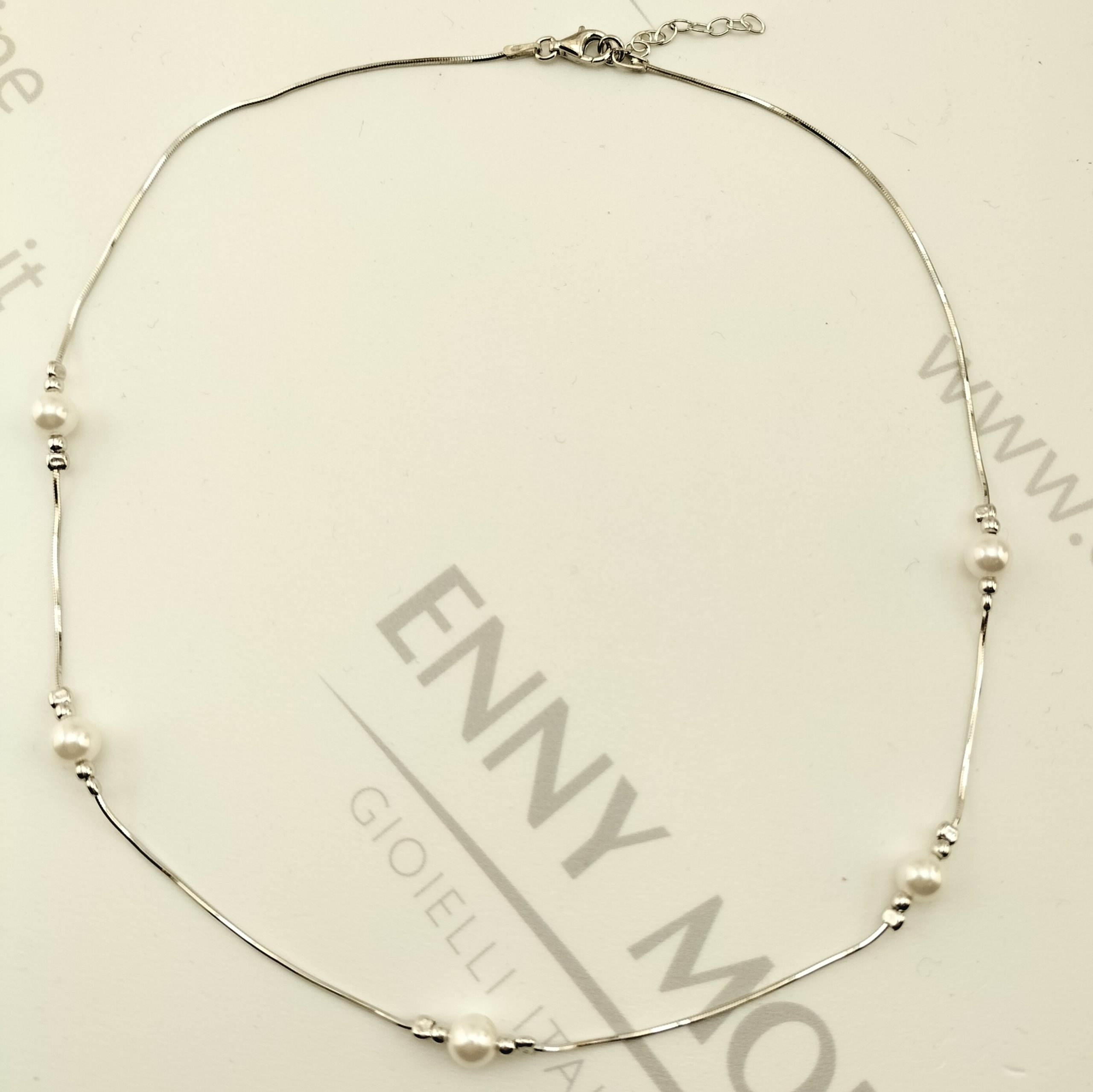 collana 1 serpetina argento 925/oo dorata sunpearl