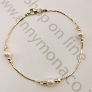 bracciale 1 serpetina argento 925/oo dorato sunpearl
