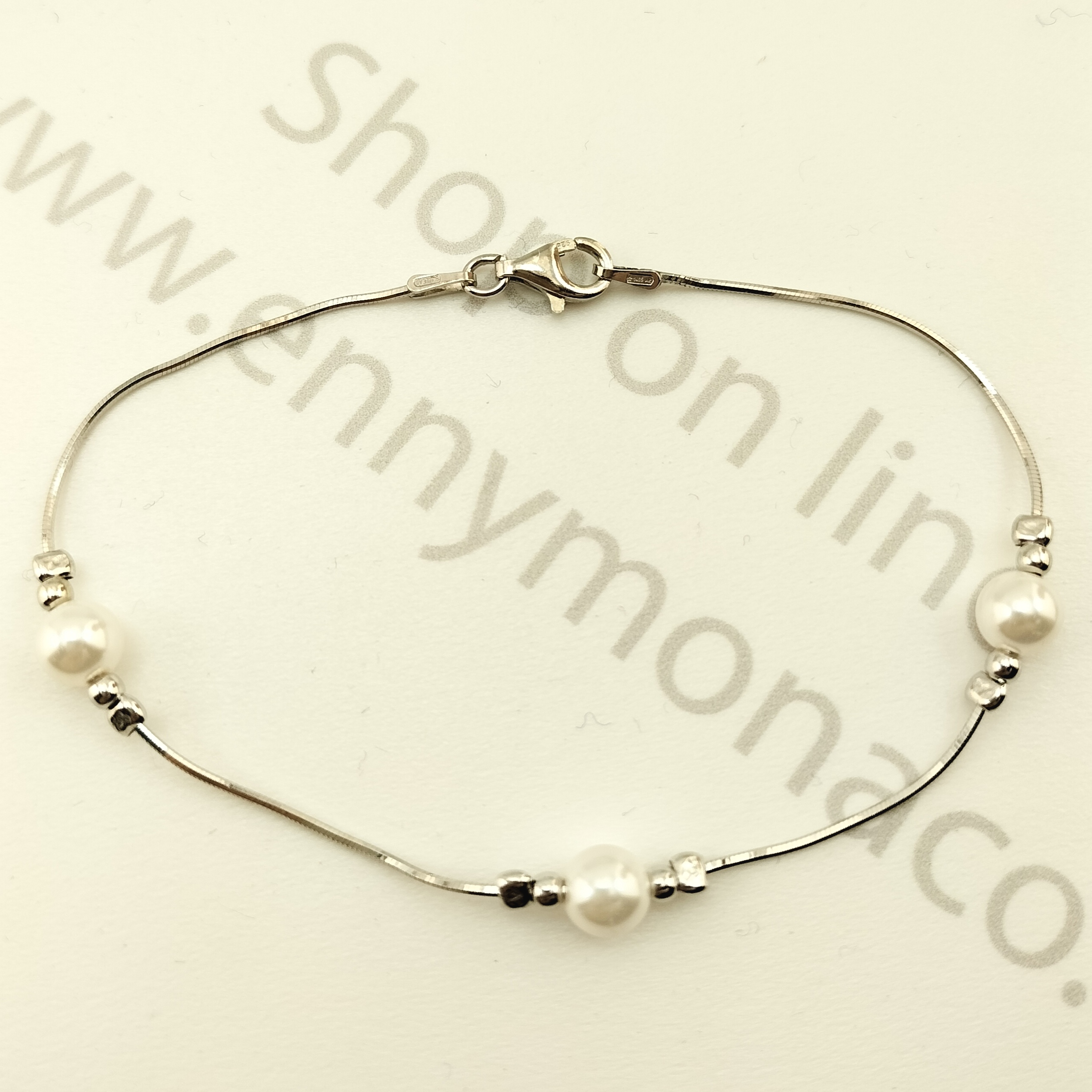 BRACCIALE 1 SERPETINA ARGENTO 925/oo RODIATO SUNPEARL BRACCIALE 1 SERPETINA ARGENTO 925/oo RODIATO SUNPEARL