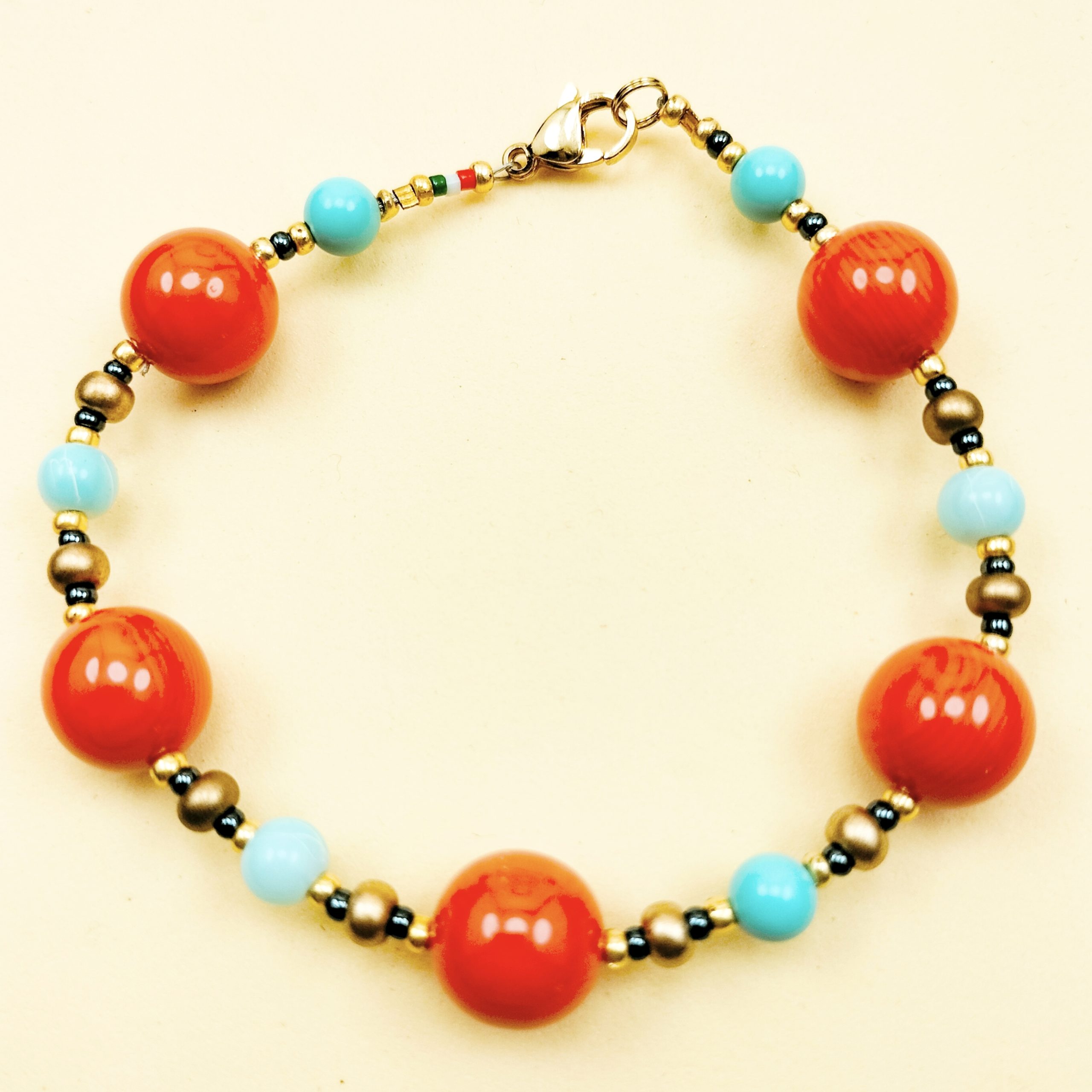BRACCIALE CRISTALLI TURCHESI BOULE RESINA CORALLO BRACCIALE CRISTALLI TURCHESI BOULE RESINA CORALLO