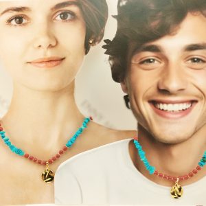 collana magnesite turchese madrepora