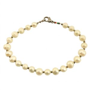 bracciale perle coltivate 6mmunisex rhodio