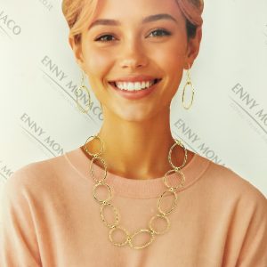 collana in lega orafa doratura 24kt