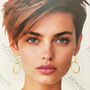 orecchini in ottone lega orafa doratura 24kt