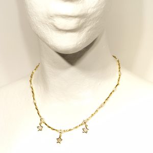 COLLANA 3 STELLE  PAVE'