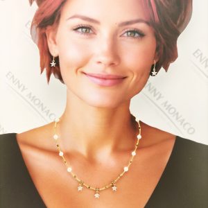 collana 3 stelle zirconi