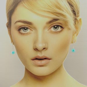 ORECCHINI PERNO BACCHETTA ZIRCONI TURCHESI