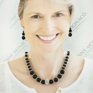 collana gradazione onice e swarovski