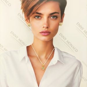 collana cuore cristalli catena resinpearl 4mm