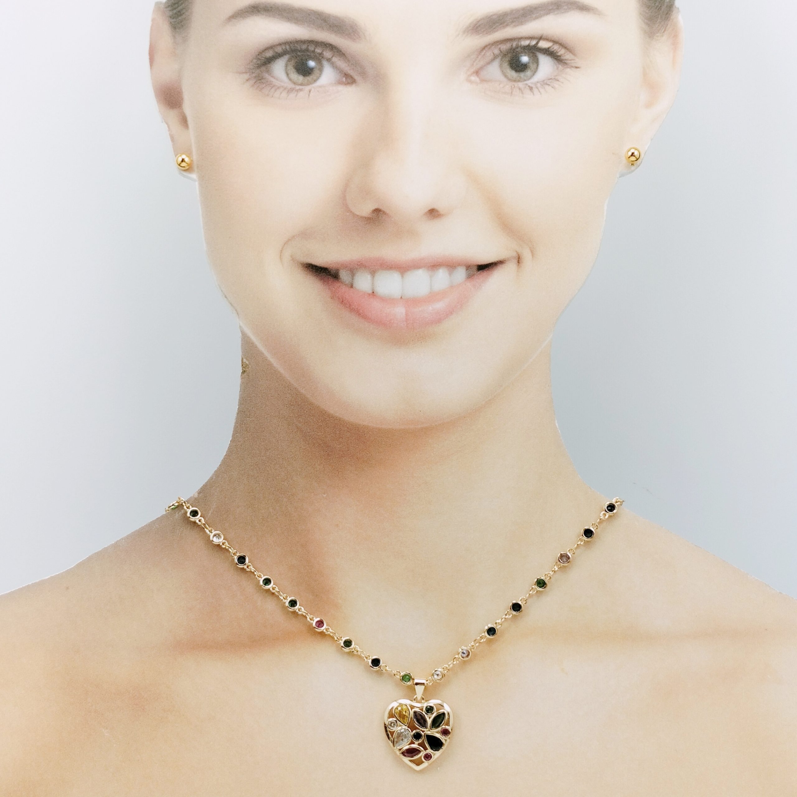 COLLANA CUORE NAVETTE CRISTALLO COLLANA CUORE NAVETTE CRISTALLO