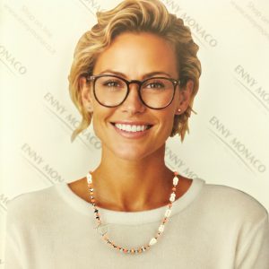 collana scaramazze allungate cristalli arancio