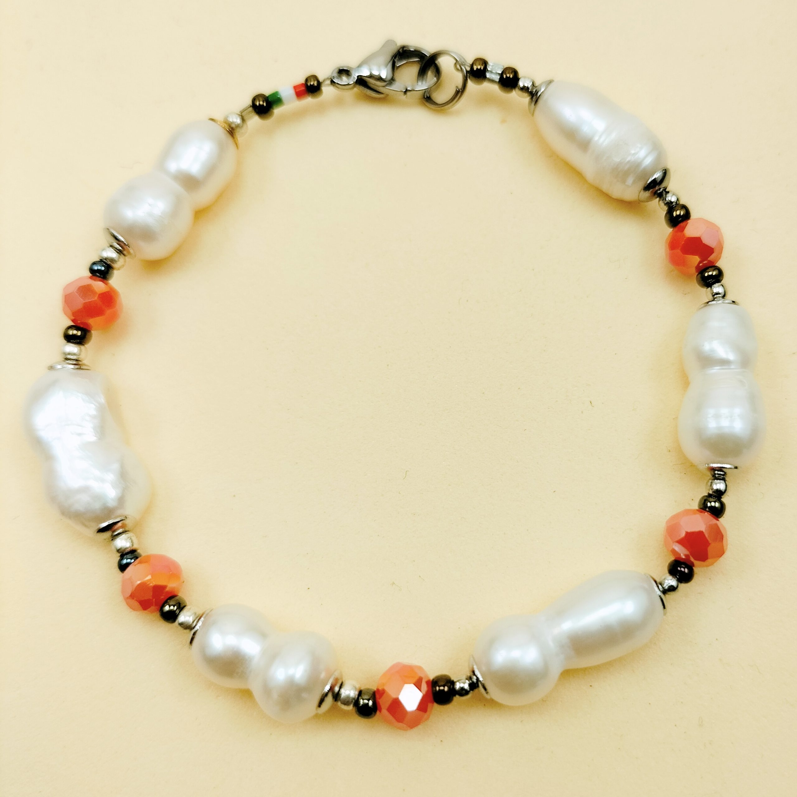 BRACCIALE SCARAMAZZE ALLUNGATE CRISTALLI ARANCIONE BRACCIALE SCARAMAZZE ALLUNGATE CRISTALLI ARANCIONE