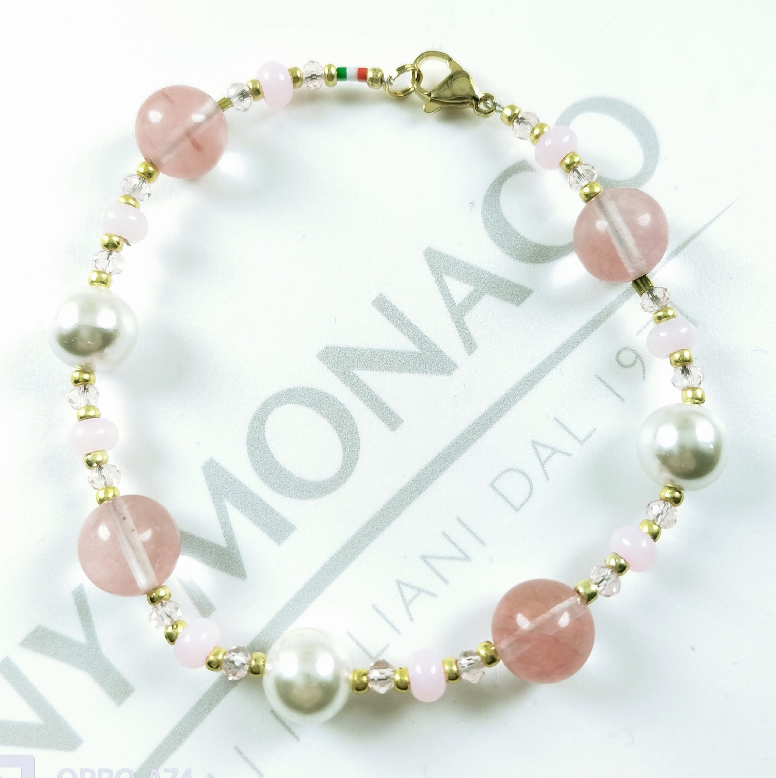 BRACCIALE QUARZO ROSA SUNPEARL BRACCIALE QUARZO ROSA SUNPEARL