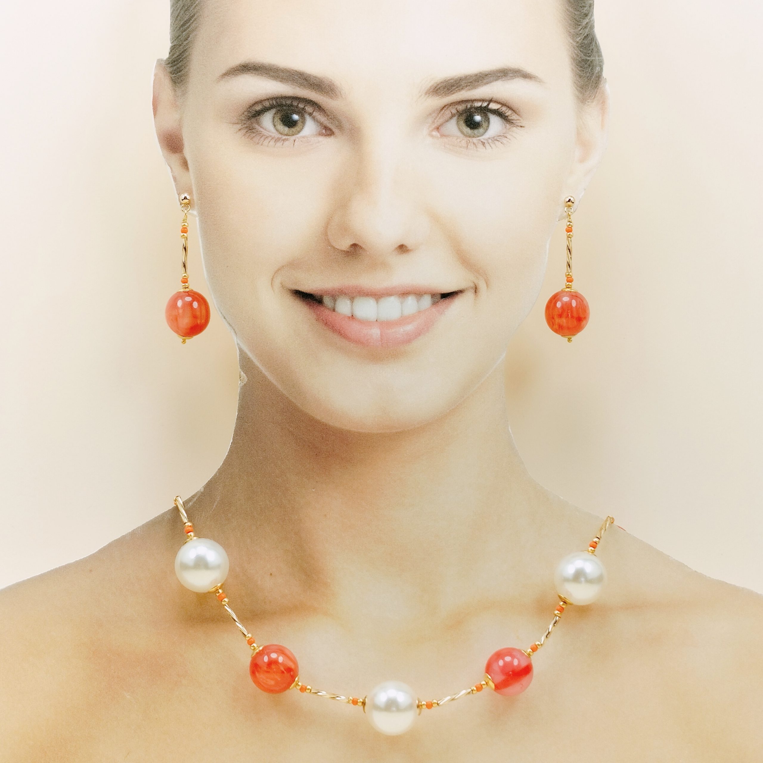 collana tubicini murano ritorti resinplex tarocco resinpearl