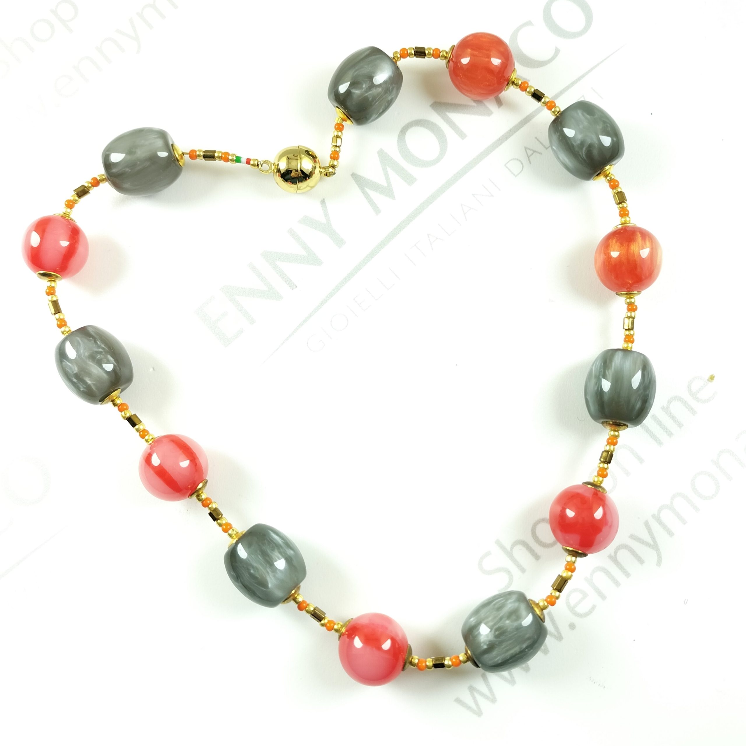 girocollo resinplex arancio tarocco resinplex grigio