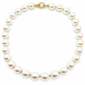 girocollo 14 mm perla di guscio di conchiglia