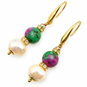collana scaramazze miele onice rondelle swarovski.