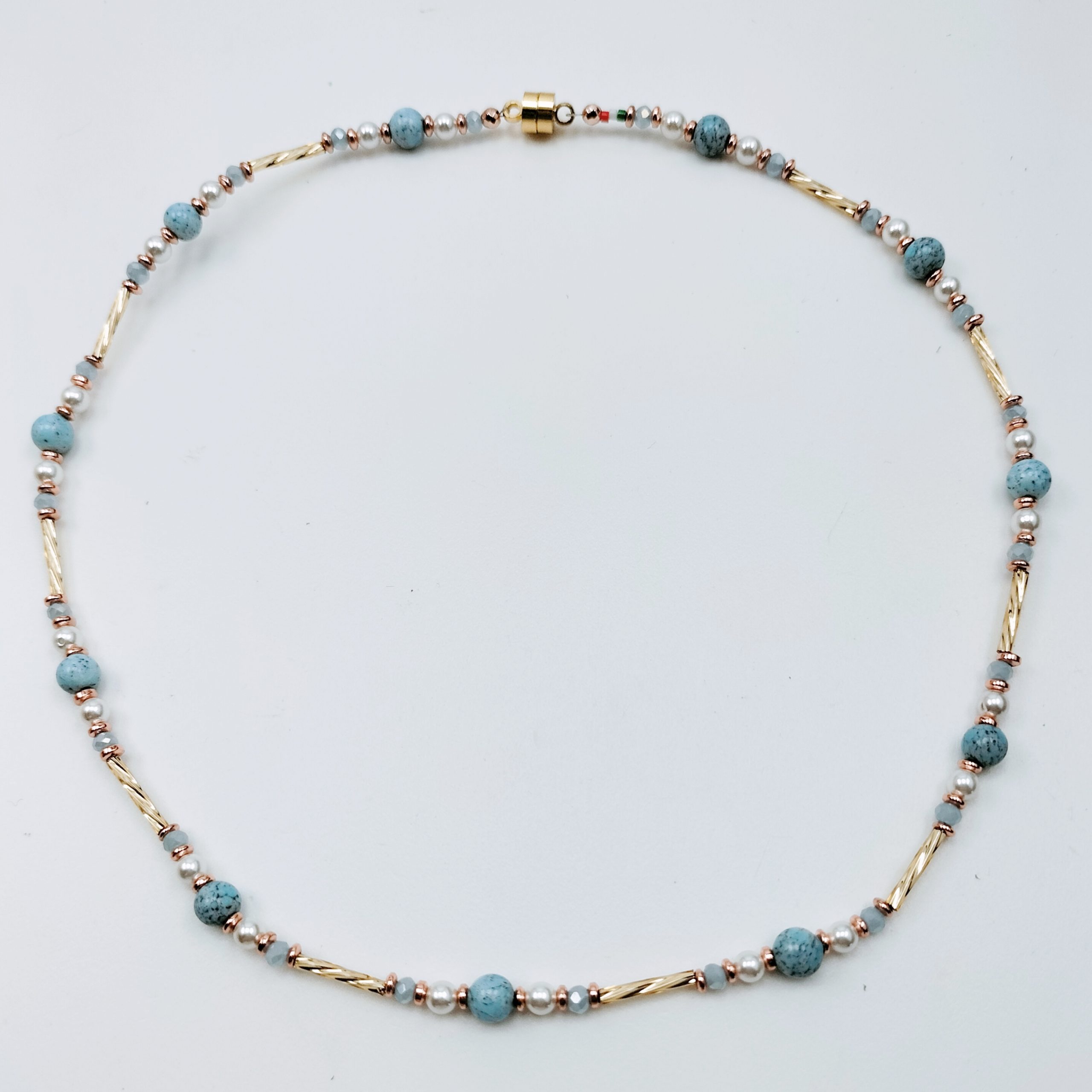 GIROCOLLO TUBETTI MURANO CELESTE GIROCOLLO TUBETTI MURANO CELESTE