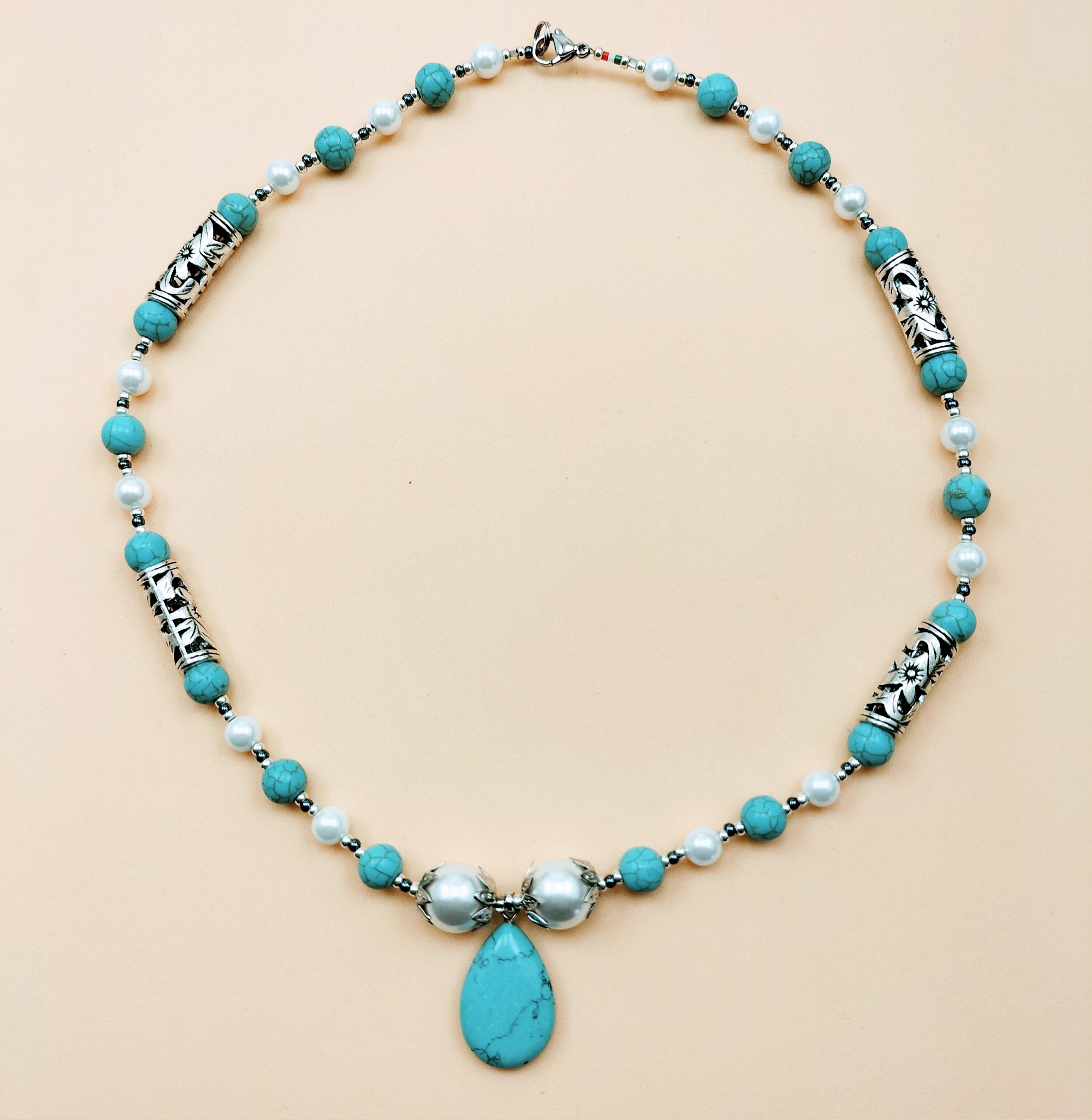 COLLANA TURCHESE SINTETICO GOCCIA COLLANA TURCHESE SINTETICO GOCCIA