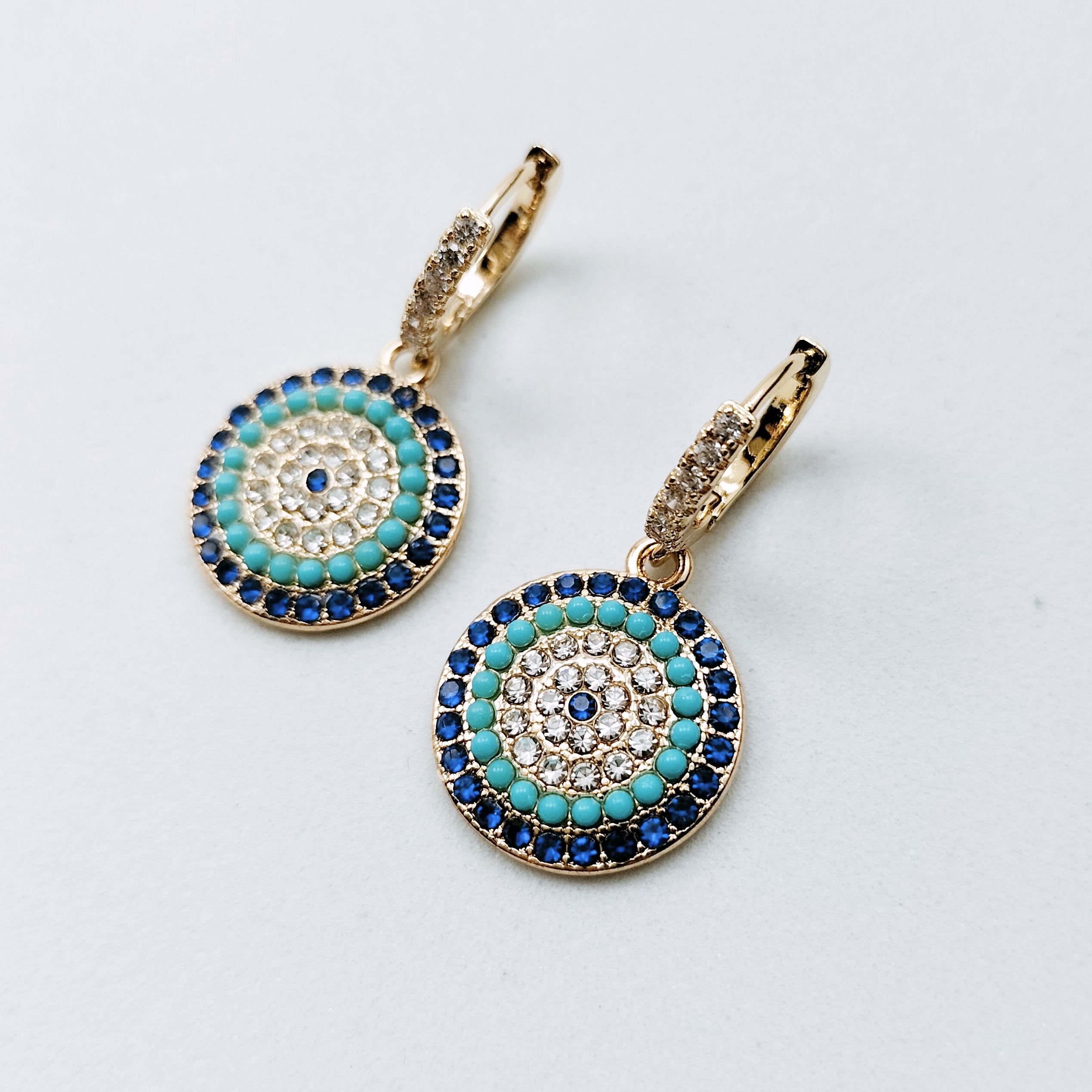 ORECCHINI SCATTINO TURCHESE PAVE' BLU ORECCHINI SCATTINO TURCHESE PAVE' BLU
