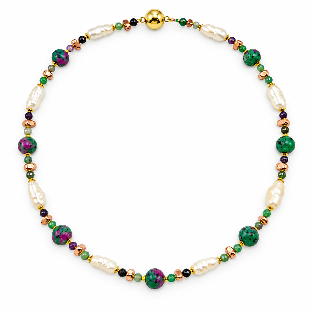 COLLANA ZOISITE SCARAMAZZA ALLUNGATA PEPITE EMATITE COLLANA ZOISITE SCARAMAZZA ALLUNGATA PEPITE EMATITE