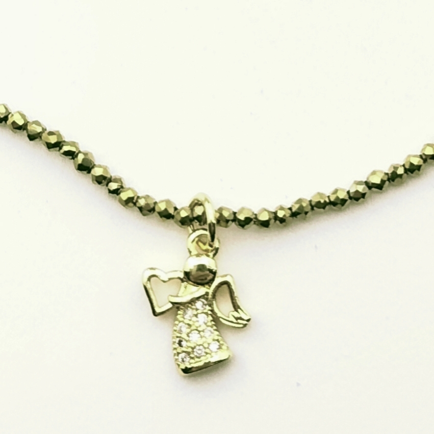 collana cristallini angelo in lega orafa