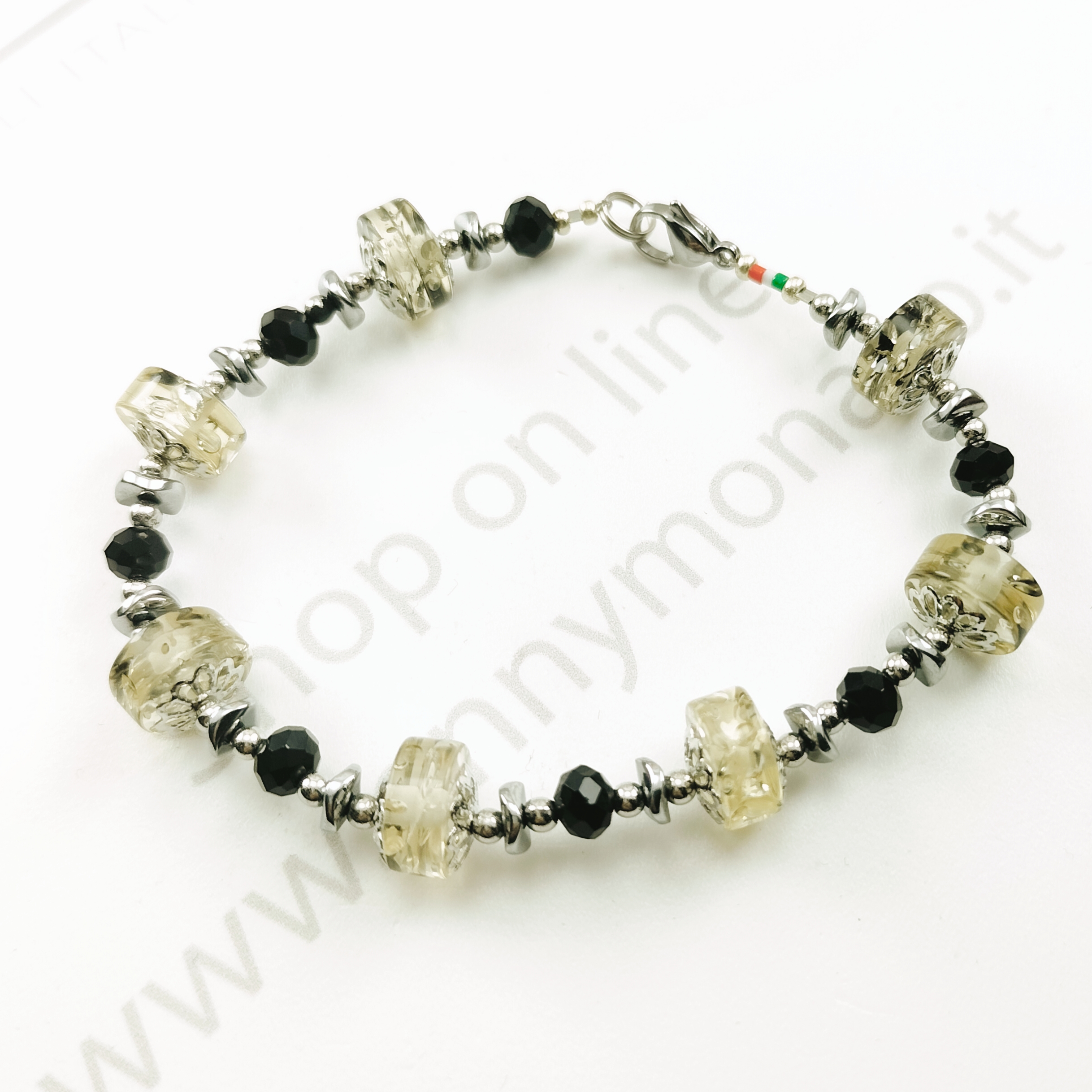 BRACCIALE RESINPLEX GLITTERATI GRIGIO BRACCIALE RESINPLEX GLITTERATI GRIGIO