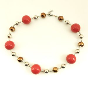 girocollo boule resinplex rosso da 20/mm