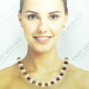 collana rondelle resinplex sfere galvanizzate rame