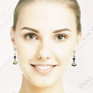 orecchini resinplex glitterati grigio